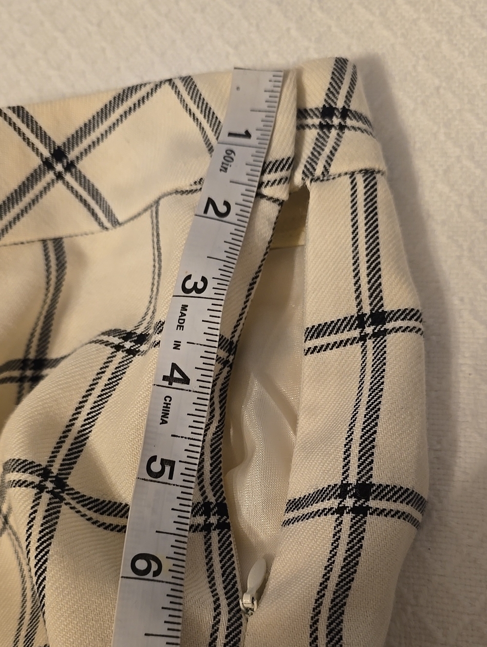 🐑Vnt  Pendleton Wool Windowpane Plaid Lined Pants Size 12 Made in USA - Picture 11 of 16
